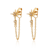 Scream Pretty Hannah Martin Chained Star Stud Earrings Gold Plated