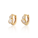 Scream Pretty Toi Et Moi Huggie Hoop Earrings Gold Plated