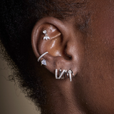 Scream Pretty Illusion Claw Huggie Hoop Earrings