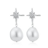 Scream Pretty Hannah Martin Sparkling Star & Pearl Drop Earrings