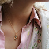 Scream Pretty Flaming Heart Locket Necklace Gold Plated