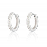 Scream Pretty Large Clear Stones Huggie Hoop Earrings