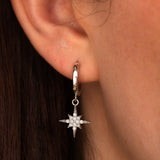 Scream Pretty Starburst Charm Hoop Earrings
