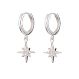 Scream Pretty Starburst Charm Hoop Earrings