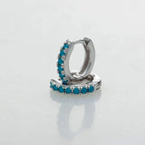 Scream Pretty Turquoise Stones Huggie Hoop Earrings