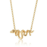Scream Pretty Snake Necklace Gold Plated