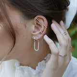 Scream Pretty Tennis Chain Linked Huggie Hoop Single Earring Gold Plated