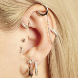 Scream Pretty Faceted Star Flat Back Single Stud Earring