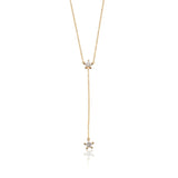 Scream Pretty Sparkling Star Drop Necklace Gold Plated