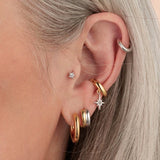 Scream Pretty Sparkling Star Flat Back Single Stud Earring