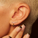 Scream Pretty Starburst Ear Climber Earrings Gold Plated