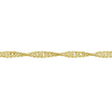 9ct Yellow Gold Twisted Curb Bracelet 2.4mm