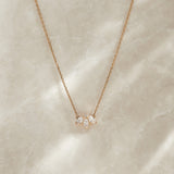 18ct Yellow Gold Marquise Diamond Trilogy Tiara Necklace 0.33ct