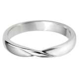Platinum Twist Silhouette Shaped Wedding Ring