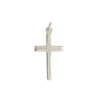 Sterling Silver Plain Solid Cross Pendant 19x12mm