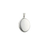 Sterling Silver Plain Rounded Oval Locket