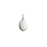 Sterling Silver Plain Rounded Oval Locket 23x12mm