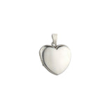 Sterling Silver Plain Heart Locket 25x20mm