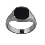Sterling Silver Cushion Top Signet Ring