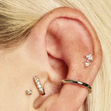 Scream Pretty Diamond Drop Flat Back Single Stud Earring