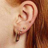 Scream Pretty Sparkling Star Flat Back Single Stud Earring Gold Plated