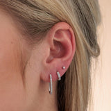Scream Pretty CZ Flat Back Single Stud Earring