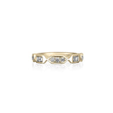 18ct Yellow Gold Diamond Deco Spear Ring 0.31ct
