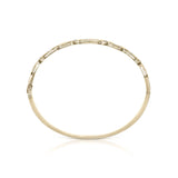 18ct Yellow Gold Diamond Deco Spear Hinged Bangle 0.66ct