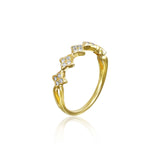 18ct Yellow Gold Diamond Quatrefoil Ring 0.15ct