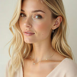 18ct Yellow Gold Diamond Quatrefoil Station Necklace 0.27ct