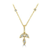 18ct Yellow Gold Diamond Mini Barleycorn Pendant