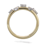 18ct Yellow Gold Diamond Two Strand Dress Ring