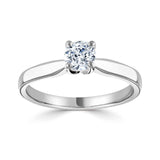 Platinum Diamond Solitaire Round Brilliant Cut Ring 0.70ct