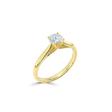 18ct Yellow Gold Diamond Solitaire Secret Diamonds Ring 0.32ct