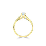 18ct Yellow Gold Diamond Solitaire Secret Diamonds Ring 0.32ct
