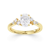 18ct Gold Purple Sapphire Diamond Round Brilliant Cut Scatter Shoulder Ring 0.28ct