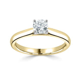 18ct Yellow Gold Diamond Solitaire Round Brilliant Cut Ring 0.40ct