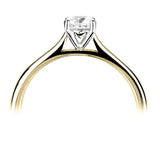 18ct Yellow Gold Diamond Solitaire Round Brilliant Cut Ring 0.40ct