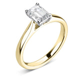 18ct Yellow Gold Diamond Solitaire Rectangular Cushion Cut Ring 1.00ct