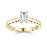 18ct Yellow Gold Diamond Solitaire Rectangular Cushion Cut Ring 1.00ct