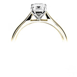 18ct Yellow Gold Diamond Solitaire Rectangular Cushion Cut Ring 1.00ct