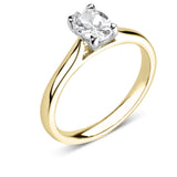 18ct Yellow Gold Diamond Solitaire Oval Ring 1.23ct