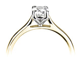 18ct Yellow Gold Diamond Solitaire Oval Ring 1.23ct