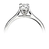 Platinum Diamond Solitaire Oval Brilliant Cut Ring 0.62ct