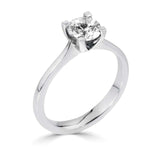 Platinum Diamond Solitaire Round Brilliant Cut Ring 0.40ct