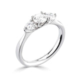 Platinum Diamond Trilogy Brilliant Cut Ring 0.58ct
