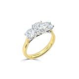 18ct Gold Diamond Round Brilliant Cut Trilogy Ring 0.47ct