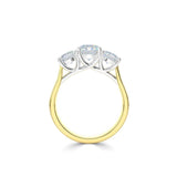 18ct Gold Diamond Round Brilliant Cut Trilogy Ring 0.47ct