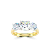 18ct Gold Diamond Round Brilliant Cut Trilogy Ring 0.47ct