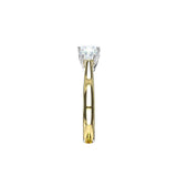 18ct Gold Diamond Round Brilliant Cut Trilogy Ring 0.47ct